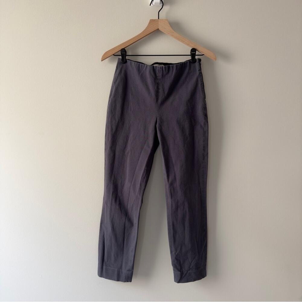 Everlane The Side-Zip Stretch Cotton Pant Gray Business Casual Classic solid 6